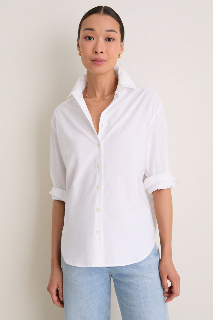 White Oxford Nadine Button Down