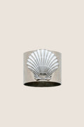 White Painted Shell Napkin Ring (Set of 2)