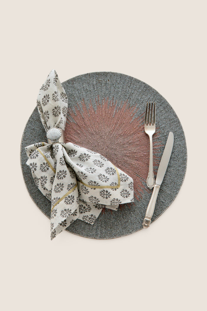 White Painted Shell Napkin Ring (Set of 2)