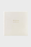 The Graphic Image white hardcover wedding journal features gold embossed "Wedding Journal" text on the front cover—an elegant bridal gift.