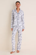 White Pima Cotton Timeless Toile Pajamas