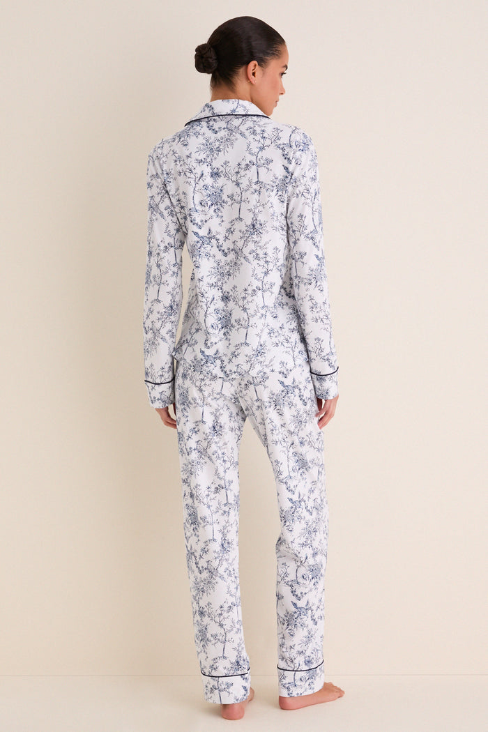 White Pima Cotton Timeless Toile Pajamas