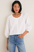 White Poplin Kennedi Blouse