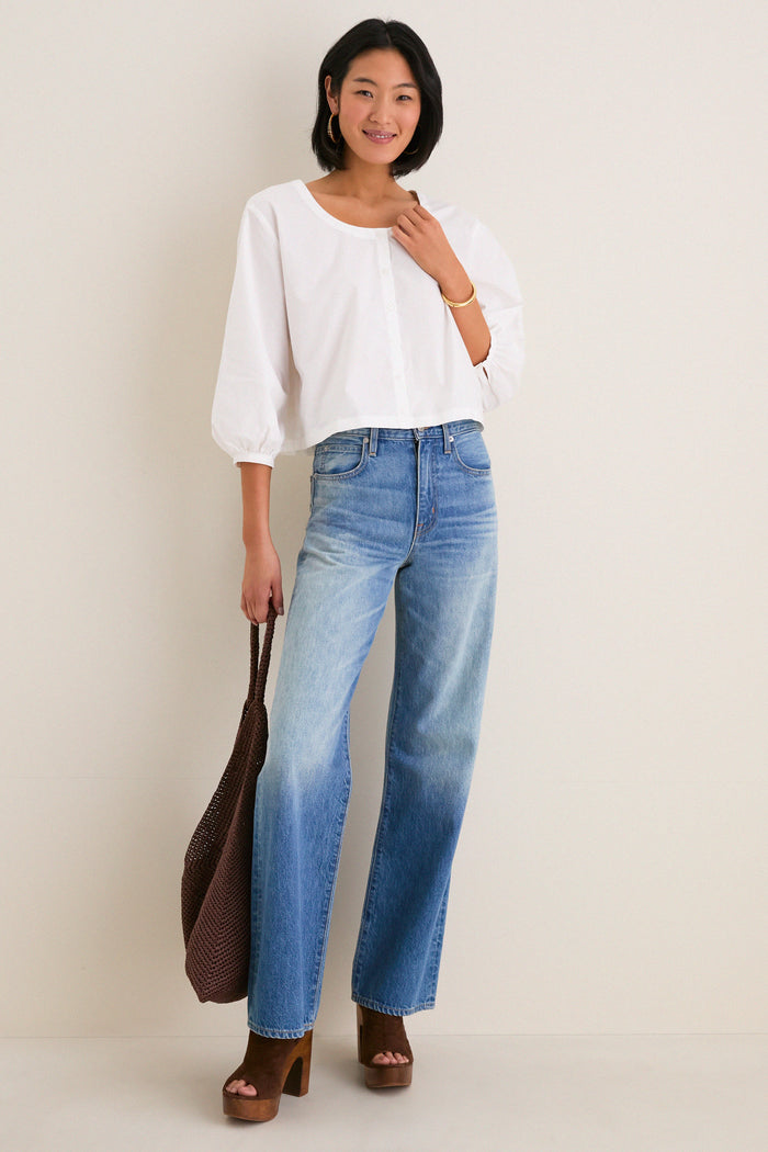 White Poplin Kennedi Blouse