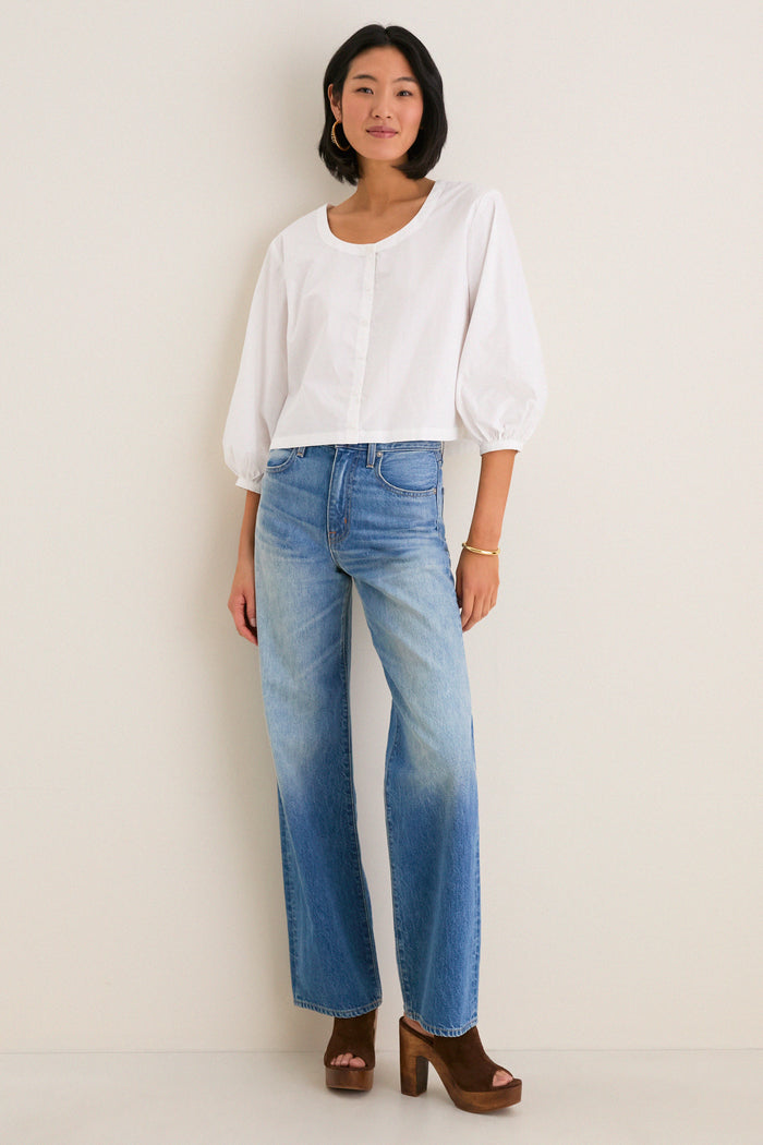 White Poplin Kennedi Blouse