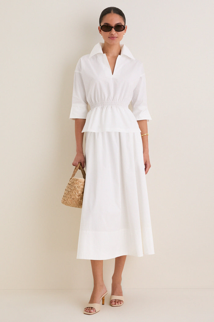 White Poplin Roberts Top