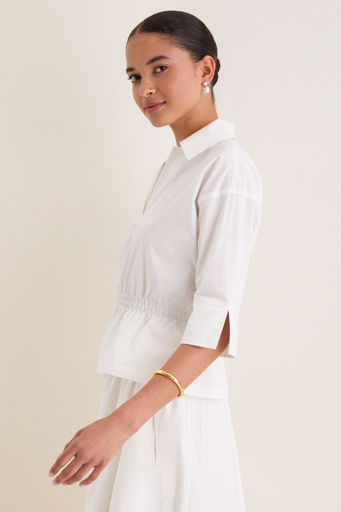 White Poplin Roberts Top