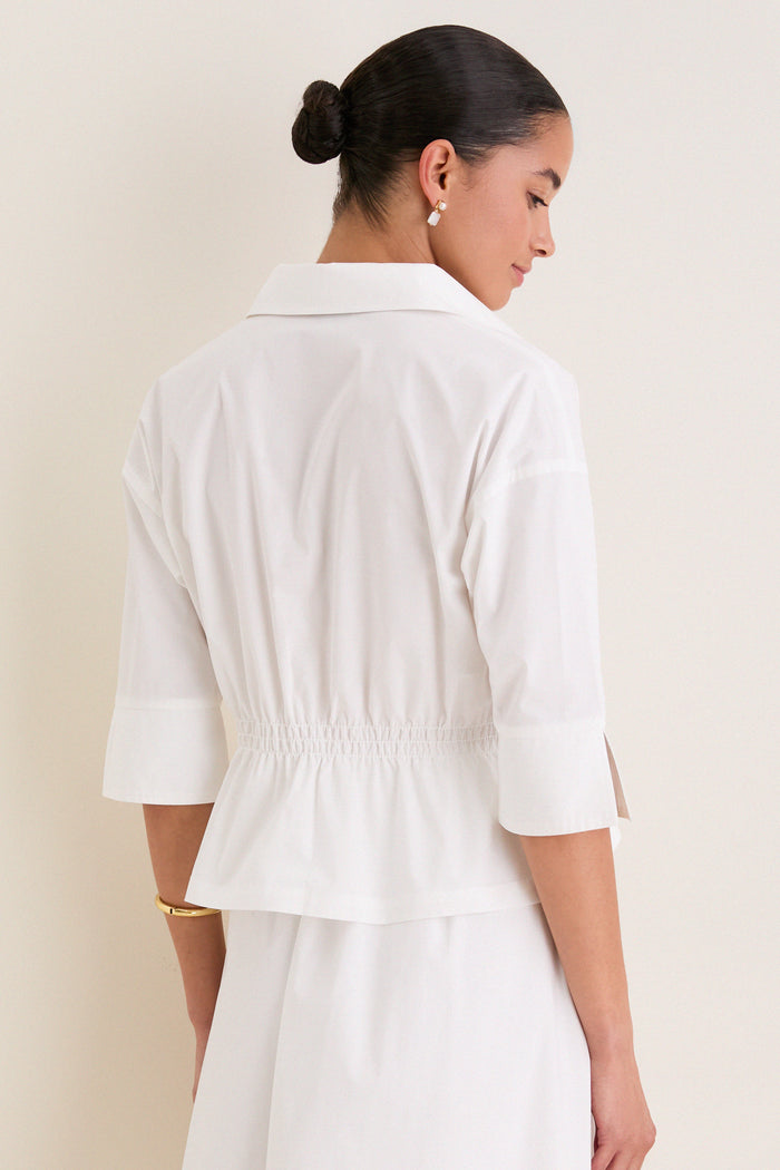 White Poplin Roberts Top