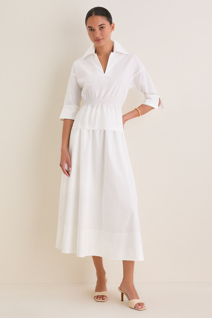 White Poplin Roberts Top