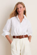 White Rustic Slub Cotton Stallings Button Down