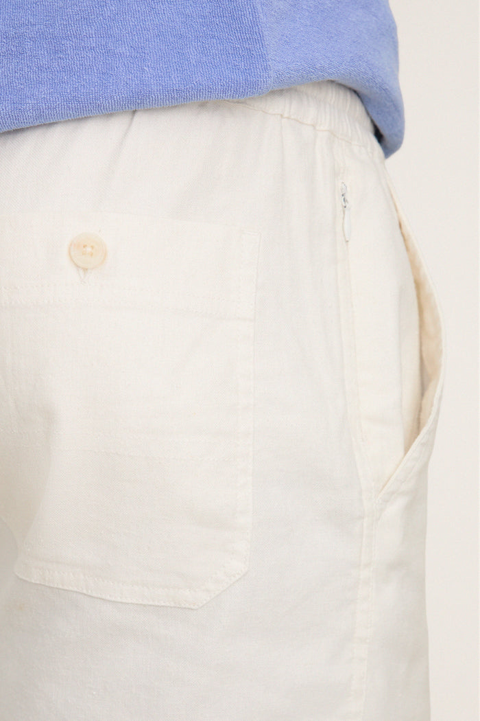 White Saturday Beach Short