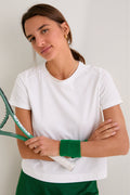 White Short Sleeve Performance Cotton Sasha Tee