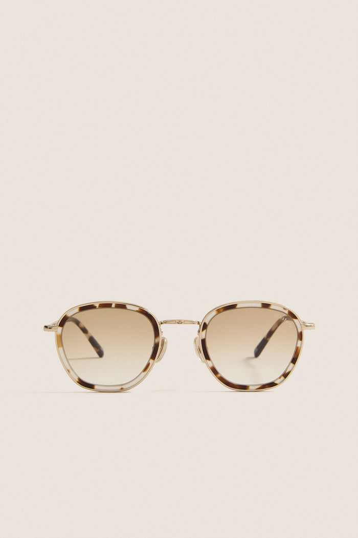 White Tortoise Prince Tate Sunglasses