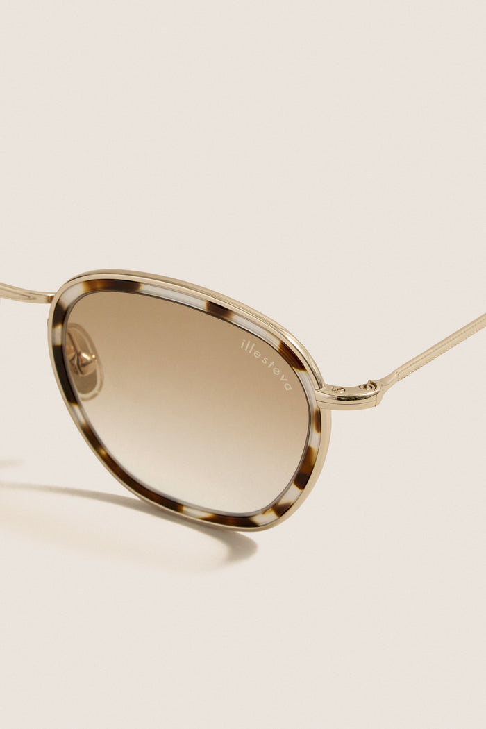 White Tortoise Prince Tate Sunglasses