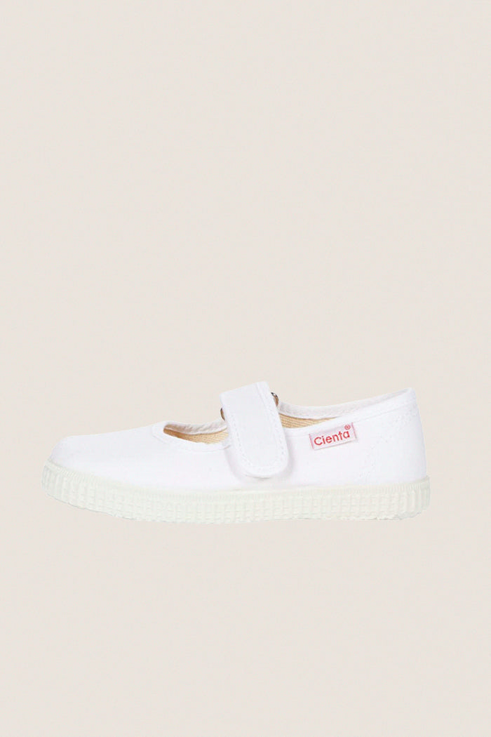 White Velcro Mary Janes