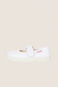 White Velcro Mary Janes