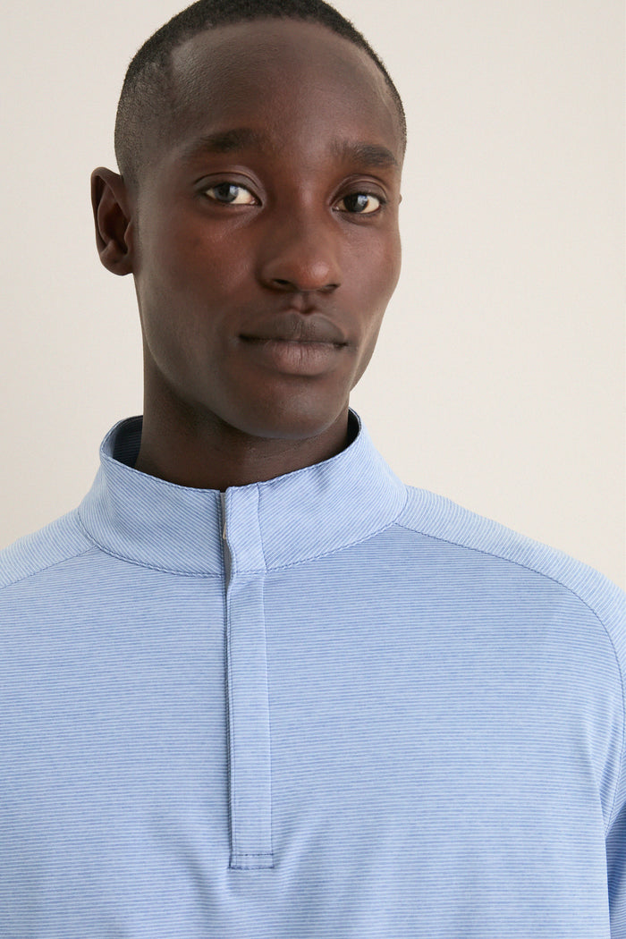 Windy Blue Stealth Stripe Performance Quarter Zip