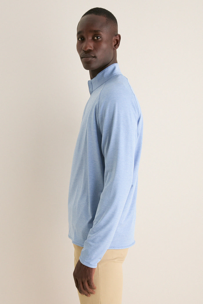 Windy Blue Stealth Stripe Performance Quarter Zip