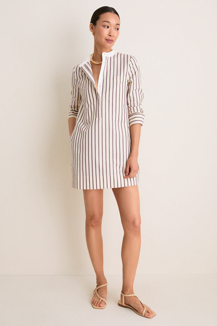 Wine Stripe Rohan Shirt Dress