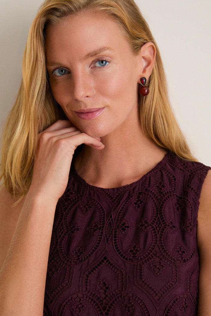 Winetasting Eyelet Marlowe Dress