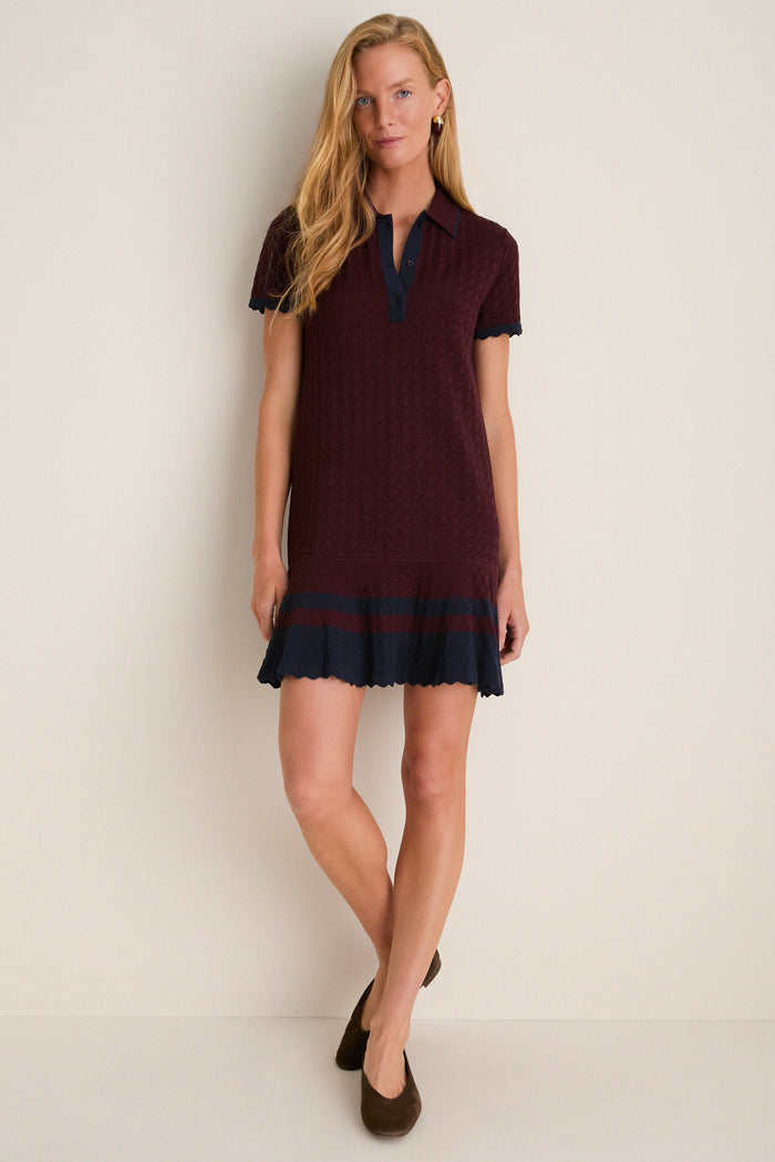Winetasting May Sweater Polo Dress