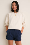 Women's Oversized Ecru French Terry Sandbar Sweatshirt