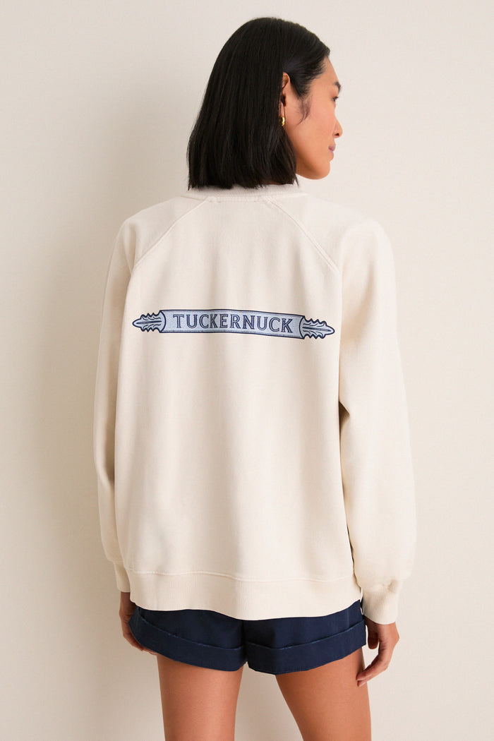 Women's Oversized Ecru French Terry Sandbar Sweatshirt