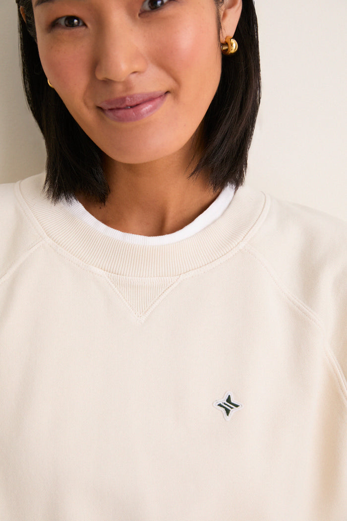 Women's Oversized Ecru French Terry Sandbar Sweatshirt