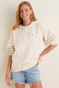 Women's Oversized Ecru French Terry Surfside Hoodie