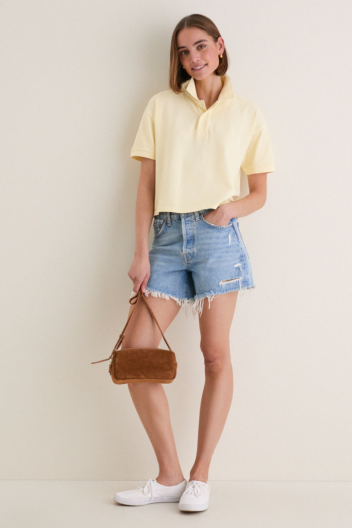 Yellow Pique Holmes Boyfriend Polo
