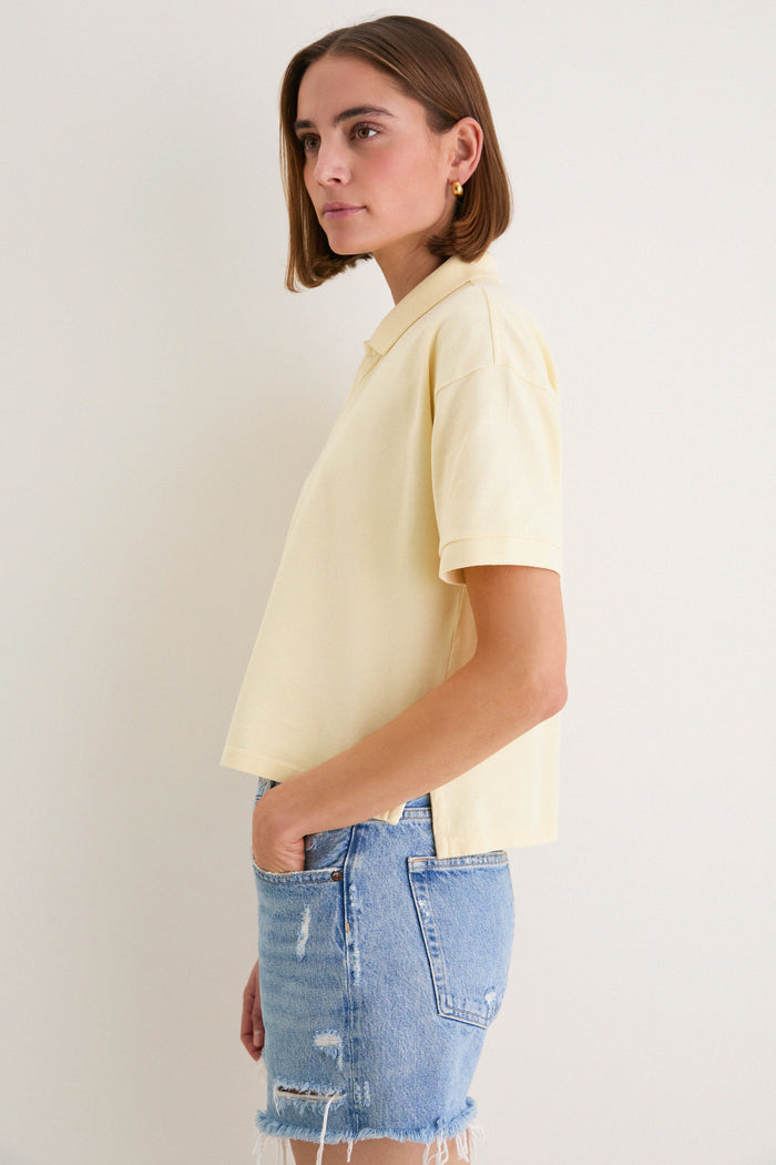 Yellow Pique Holmes Boyfriend Polo