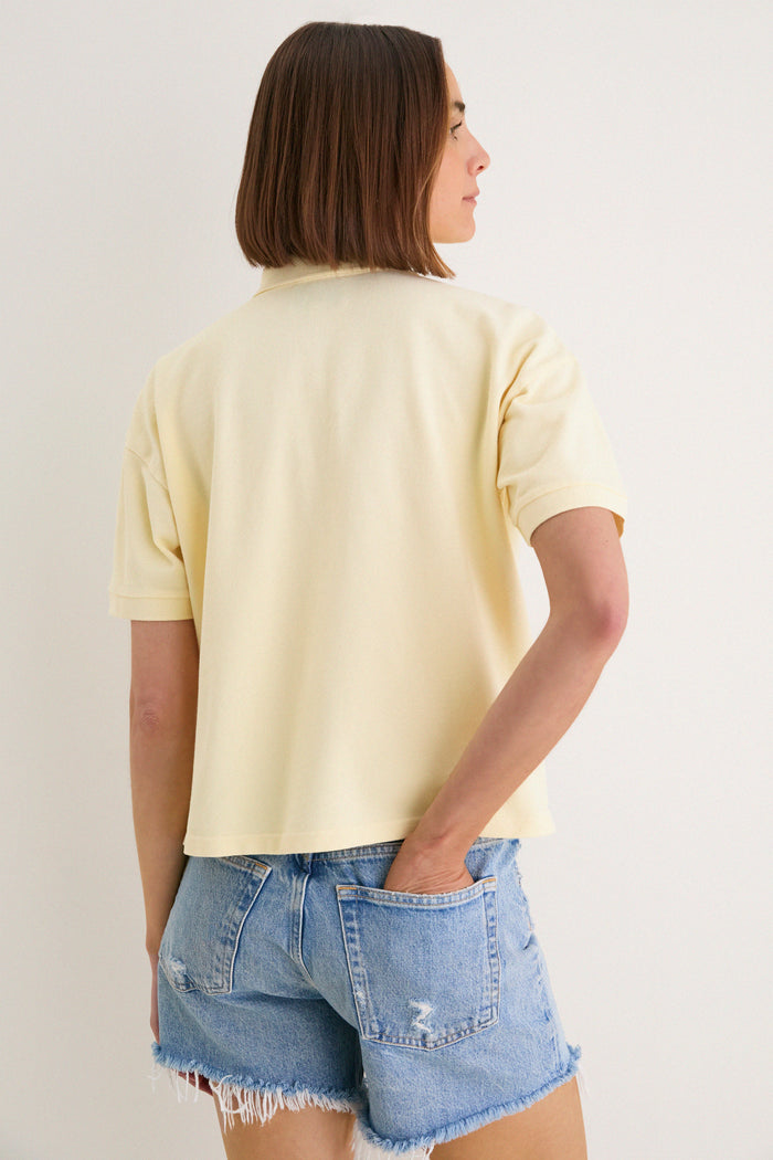 Yellow Pique Holmes Boyfriend Polo