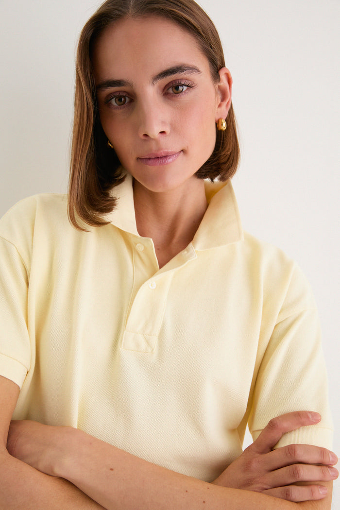Yellow Pique Holmes Boyfriend Polo