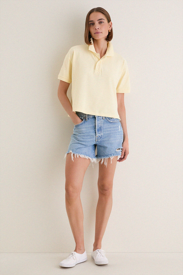 Yellow Pique Holmes Boyfriend Polo