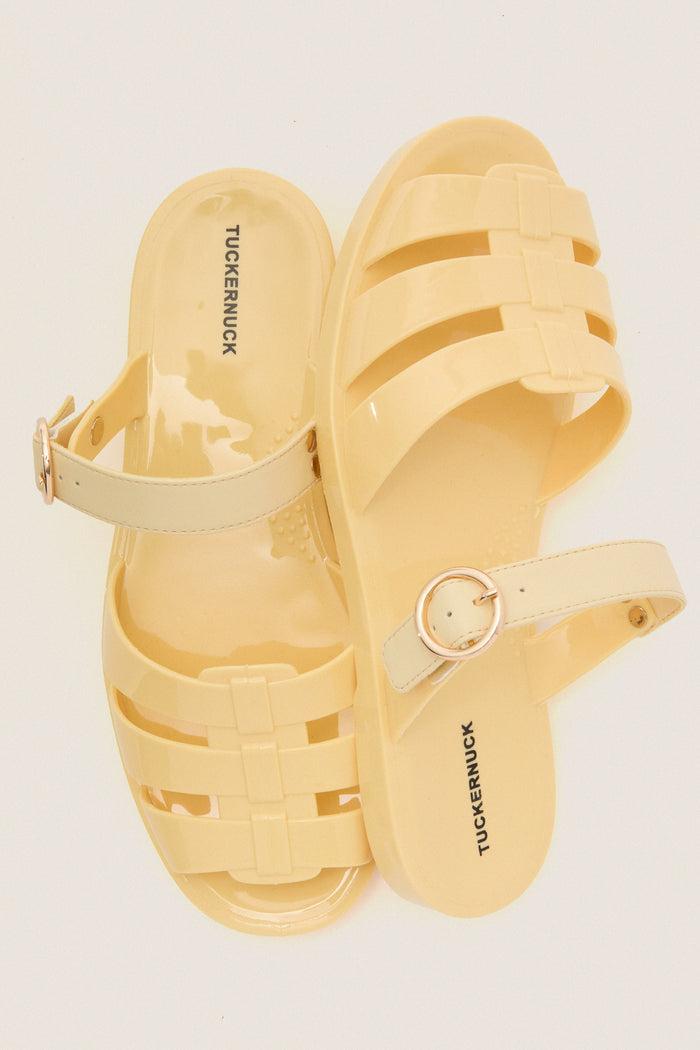 Yellow Riley Jelly Sandals