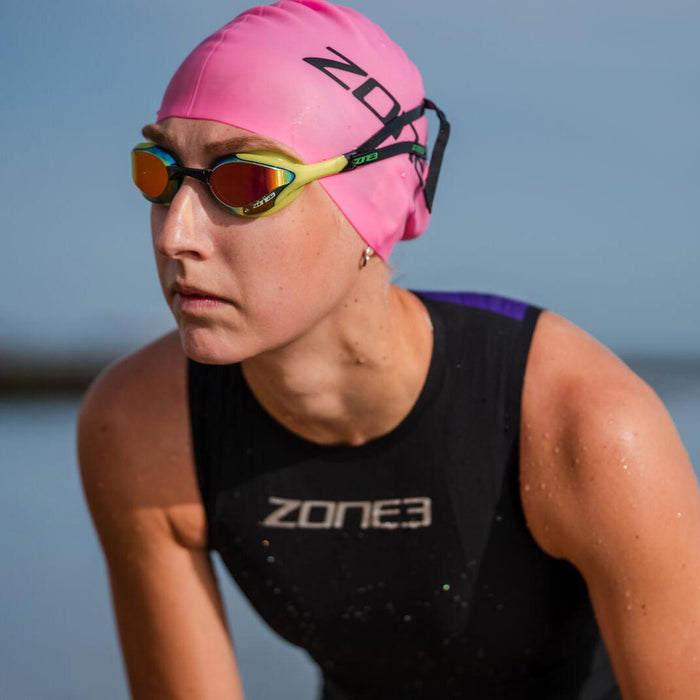 ZONE3 Silicone Swim Cap  Pink